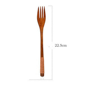 Wooden Japanese Spoon and Fork Set